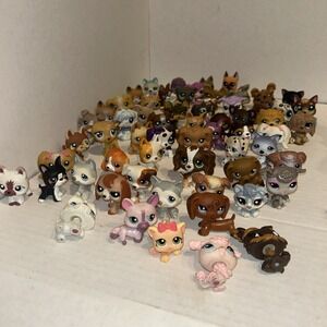 Vintage LPS Rare HUGE Lot Dogs & Cats Authentic Mix Of Breeds